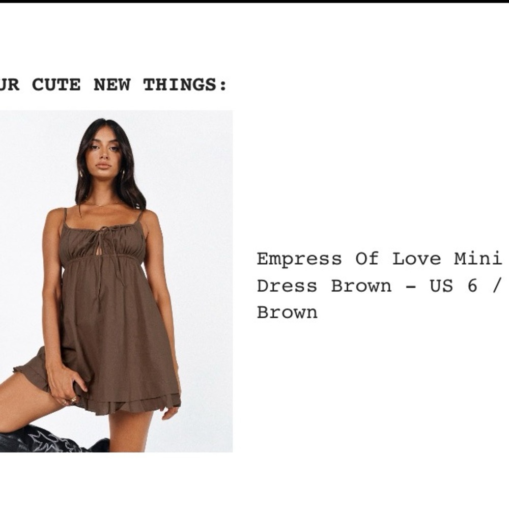 Princess Polly- Empress of Love Mini Dress